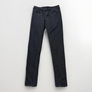 KanCan Women's Jeans 5/26 Black Skinny Stretch Dark Wash Denim Mid Rise 25x27